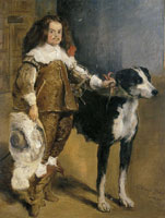 Jean-Baptiste Guignet - Dwarf with a Mastiff