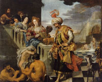 Pieter Isaacsz.? Bathing in an Oriental Harbour or Aristobolos