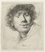 Rembrandt Self-Portrait, Open Mouthed