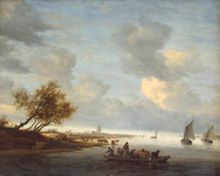 Salomon van Ruysdael Ferry Crossing in the Environs of Arnhem