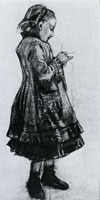 Vincent van Gogh Girl Standing, Knitting