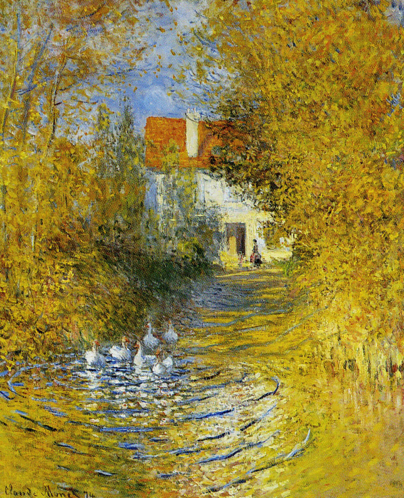 Claude Monet - Geese in the Brook
