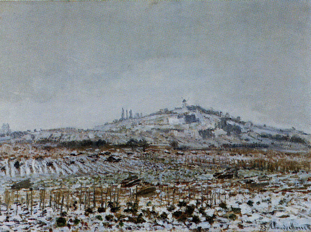 Claude Monet - The Orgemont Windmill under the Snow