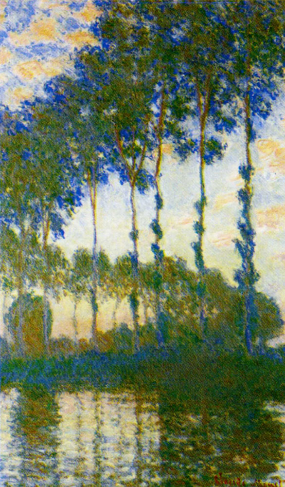 Claude Monet - Poplars, Sunset