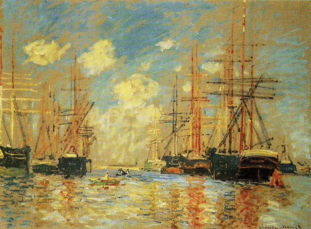 Claude Monet - Seascape, the Port of Amsterdam
