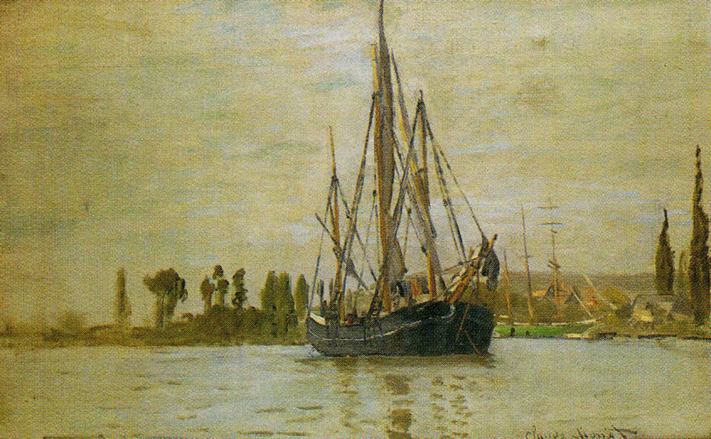 Claude Monet - Three-Master at Anchor (Rouen)