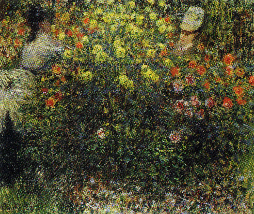Claude Monet - Young Girls in a Bed of Dahlias