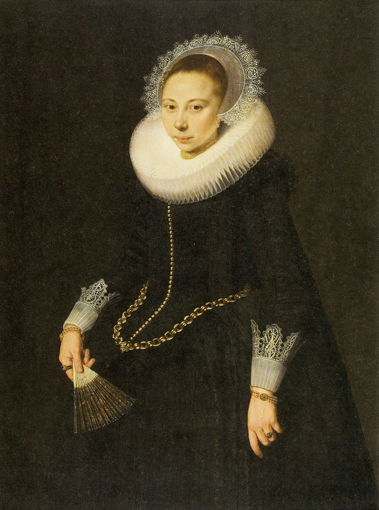 Cornelis van der Voort - Portrait of Maria Overrijn van Schoterbosch