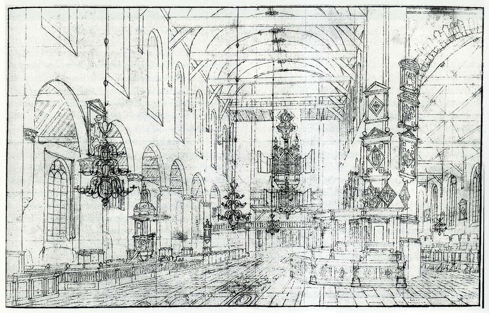 Attributed to Hendrick van Vliet - Interior of the Oude Kerk in Delft
