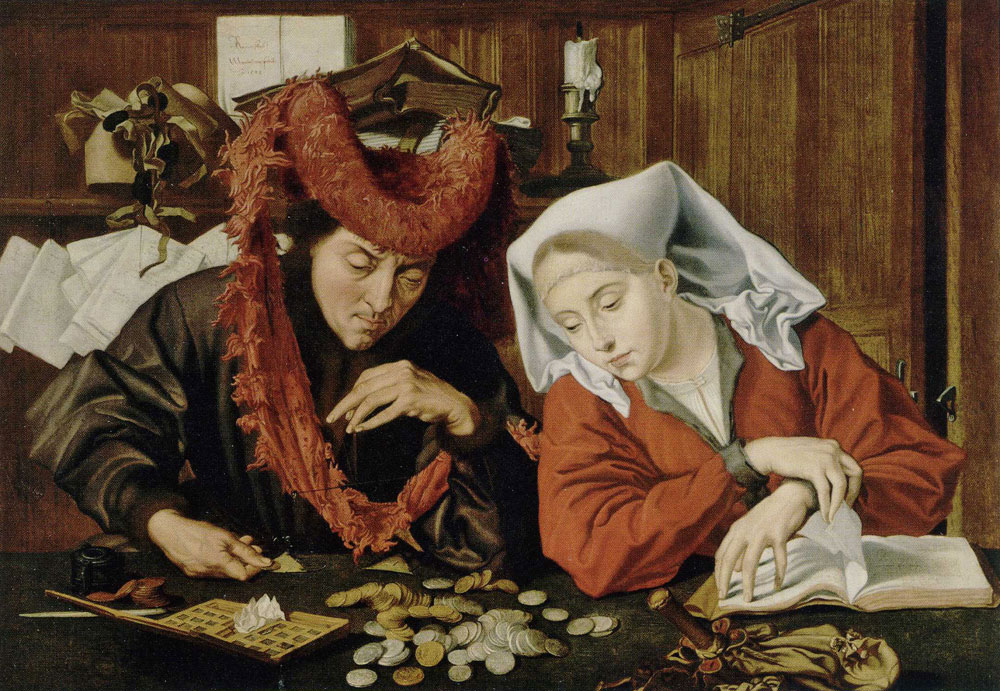 Copy after Marinus van Reymerswaele - A Tax Gatherer and His Wife