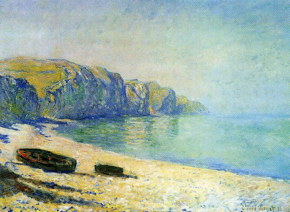 Claude Monet - Boats on the Beach at Pourville, Low Tide