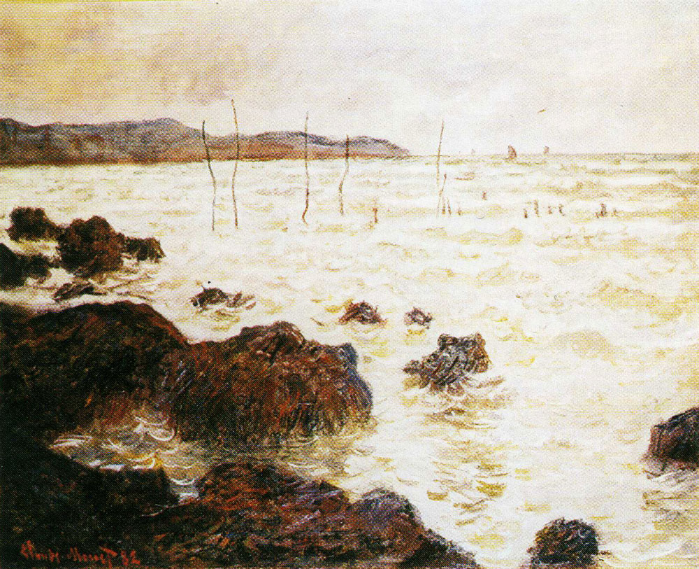 Claude Monet - Fishing Area at Pourville
