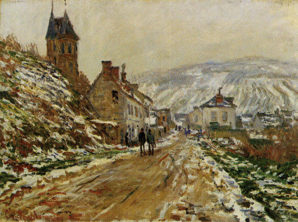 Claude Monet - The Road in Vétheuil in Winter