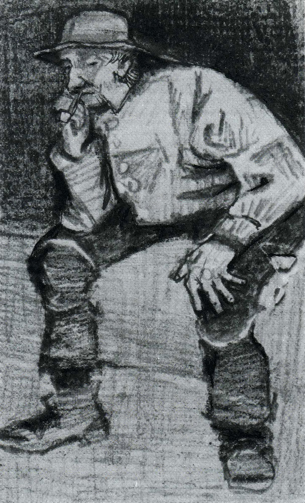 Vincent van Gogh - Fisherman with Sou'wester, Sitting with Pipe