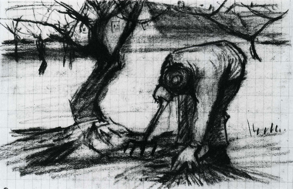 Vincent van Gogh - Gardener near a Gnarled Apple Tree