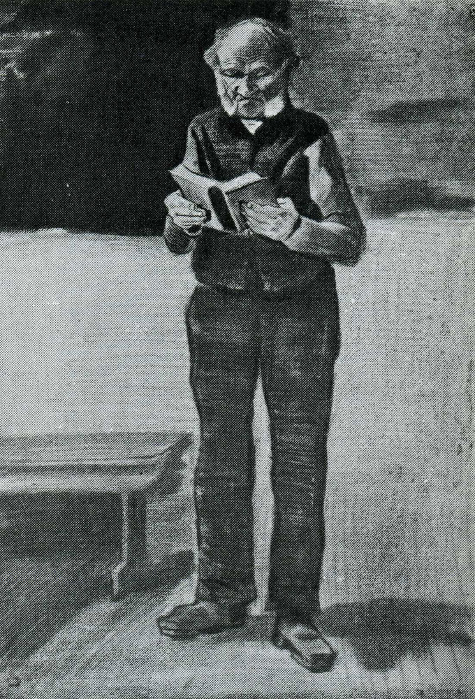 Vincent van Gogh - Man, Standing, Reading a Book