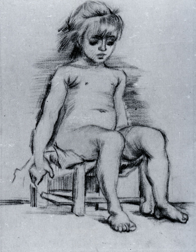 Vincent van Gogh - Nude Girl, Sitting
