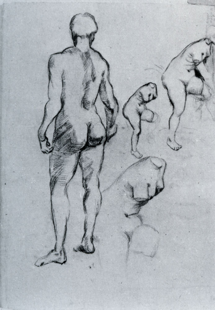Vincent van Gogh - Nude Young Man, Standing, Seen from the Back