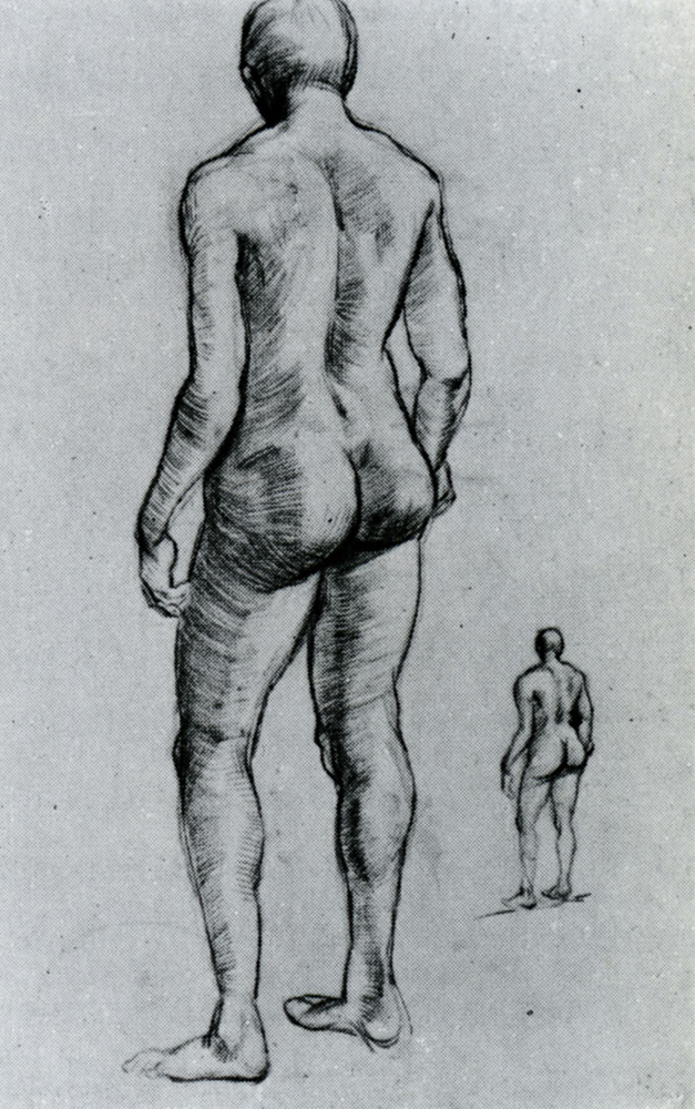 Vincent van Gogh - Nude Young Man, Standing, Seen from the Back