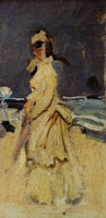 Claude Monet Camille on the Beach