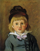 Claude Monet Portrait of Jean Monet Wearing a Hat with a Pompom