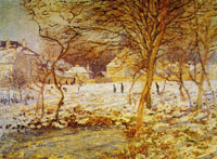 Claude Monet The Pond, Snow Effect