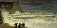 Claude Monet Rough Sea at Etretat