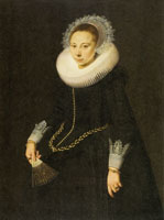Cornelis van der Voort Portrait of Maria Overrijn van Schoterbosch