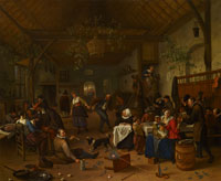 Jan Steen Merrymaking in a Tavern with a Couple Dancing