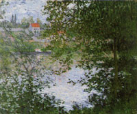 Claude Monet Through the Trees, Ile de La Grande Jatte