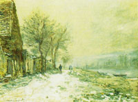 Claude Monet Lavacourt in Winter