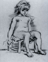 Vincent van Gogh Nude Girl, Sitting