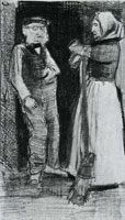 Vincent van Gogh Orphan Man Talking with a Woman