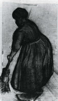 Vincent van Gogh Peasant Woman with Broom