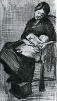 Vincent van Gogh Sien Nursing Baby