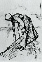 Vincent van Gogh Stooping Woman with a Net