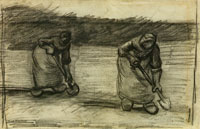 Vincent van Gogh Two Peasant Women, Digging