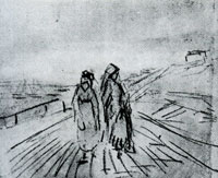 Vincent van Gogh Two Women on a Quay