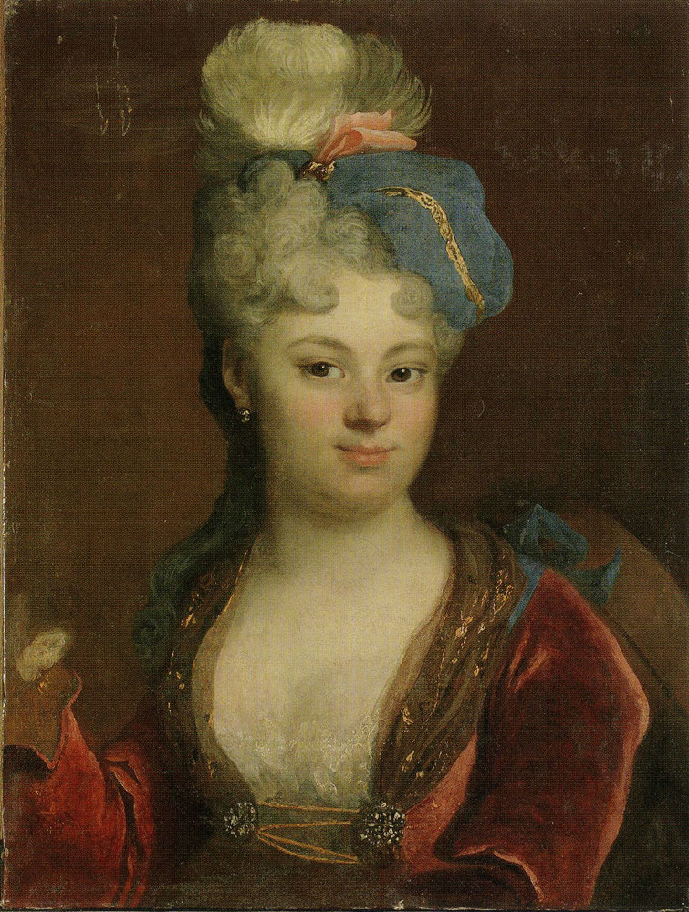 Attributed to Antoine Pesne - Portrait of a woman