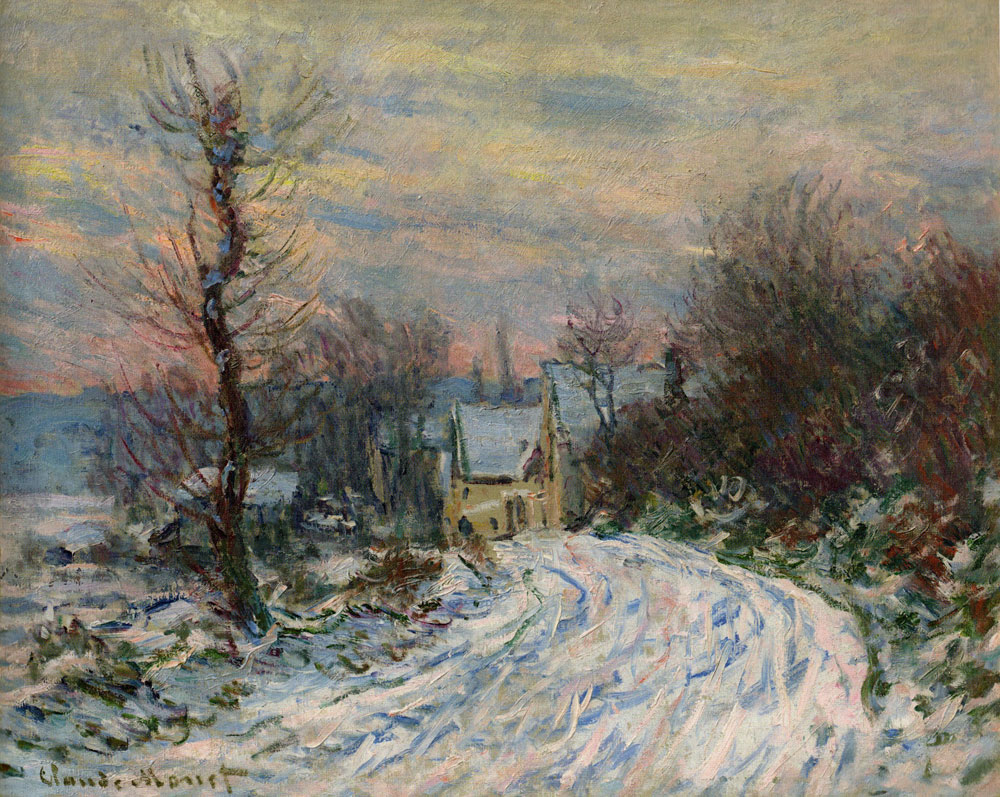 Claude Monet - Coming into Giverny in Winter