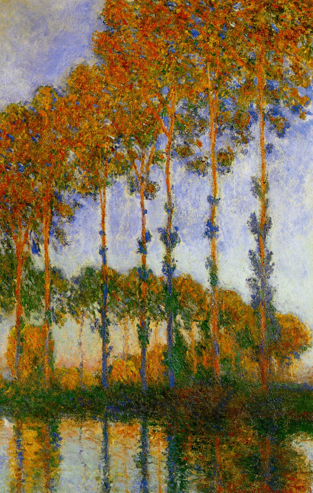 Claude Monet - Poplars on the Banks of the River Epte, Evening Effect