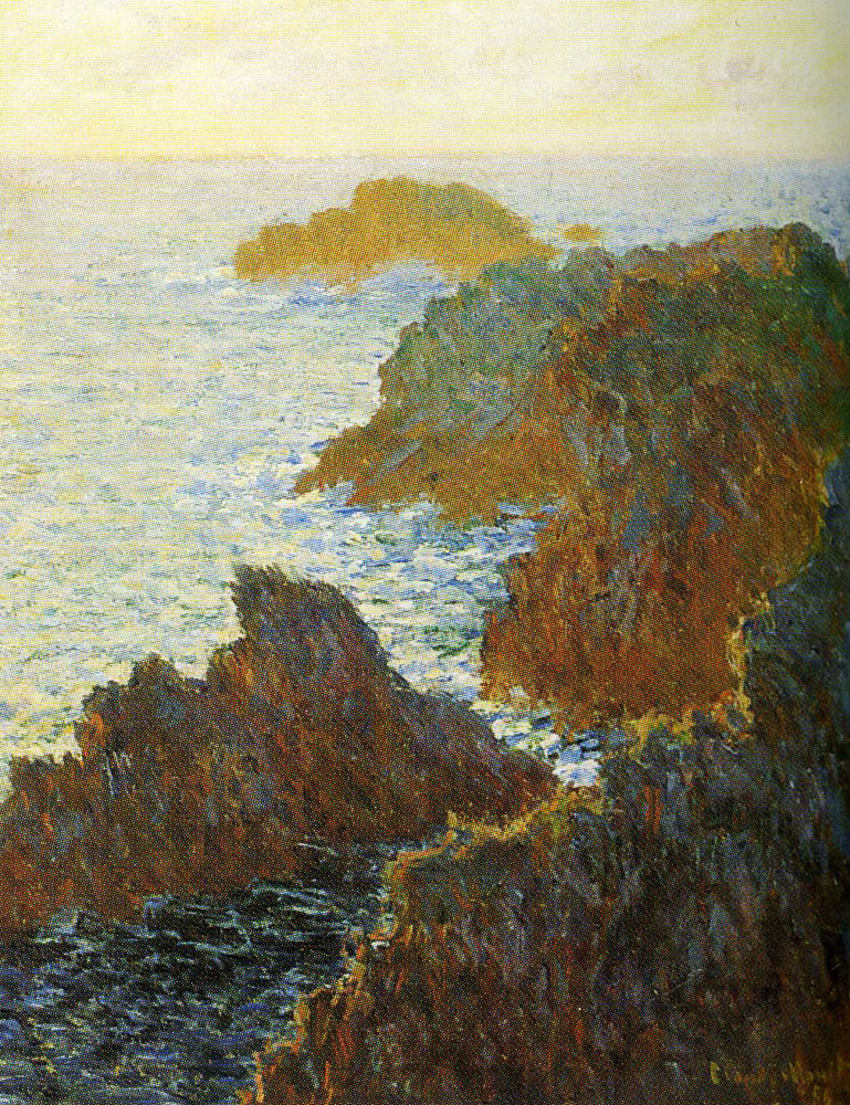 Claude Monet - Rocks at Belle-Ile, Port-Domois