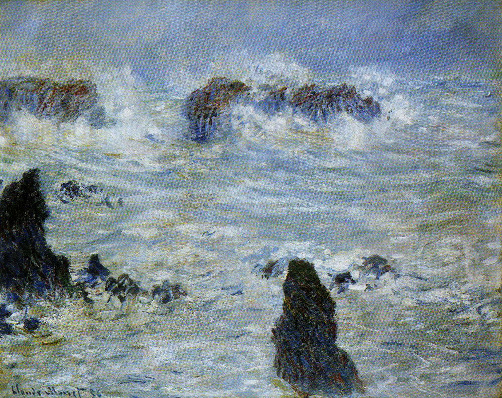 Claude Monet - Storm off the Belle-Ile Coast
