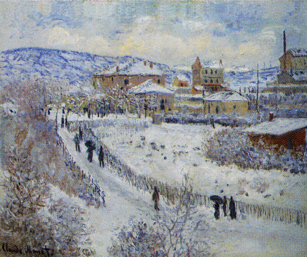 Claude Monet - View of Argenteuil, Snow