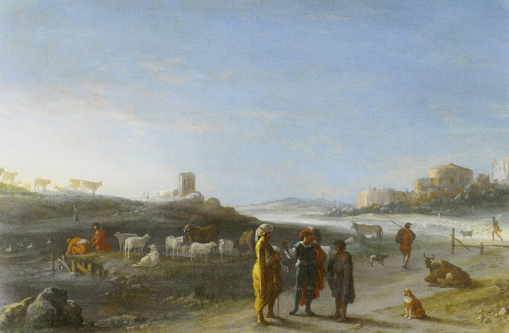 Cornelis van Poelenburch - An Italianate Landscape with an Unidentified Subject from the Old Testament