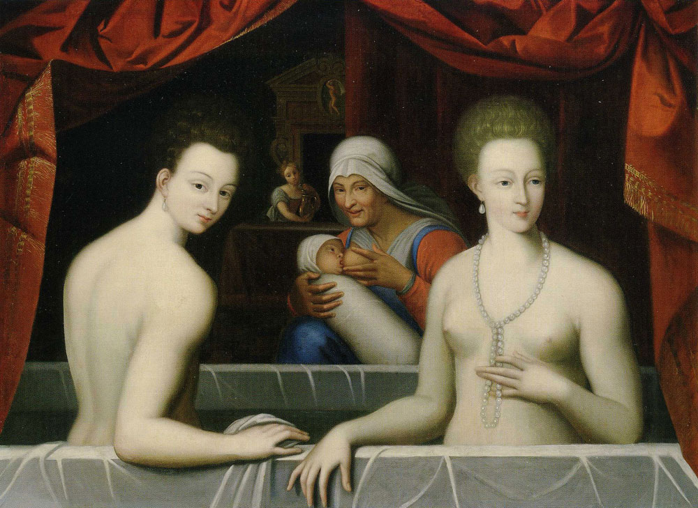 French painter - Presumed portrait of Gabrielle d'Estrées and the duchess of Villars