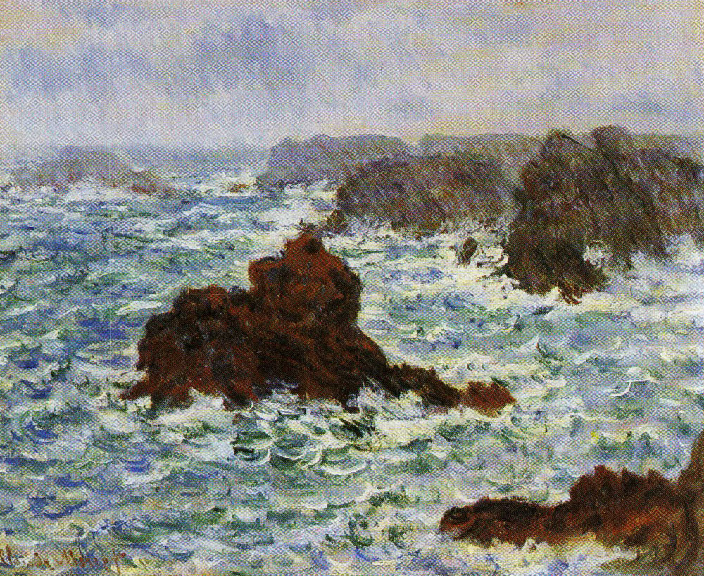 Claude Monet - Belle-Ile, Rain Effect