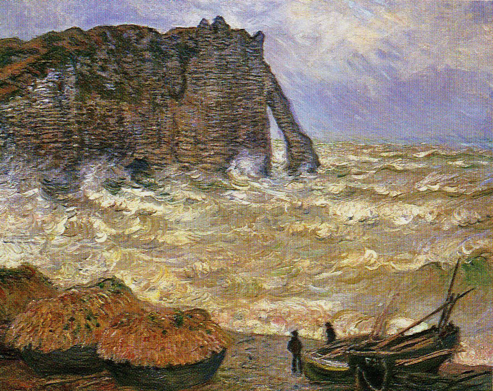 Claude Monet - Etretat, Rough Seas