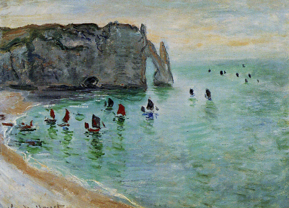 Claude Monet - Fishing Boats Leaving Etretat
