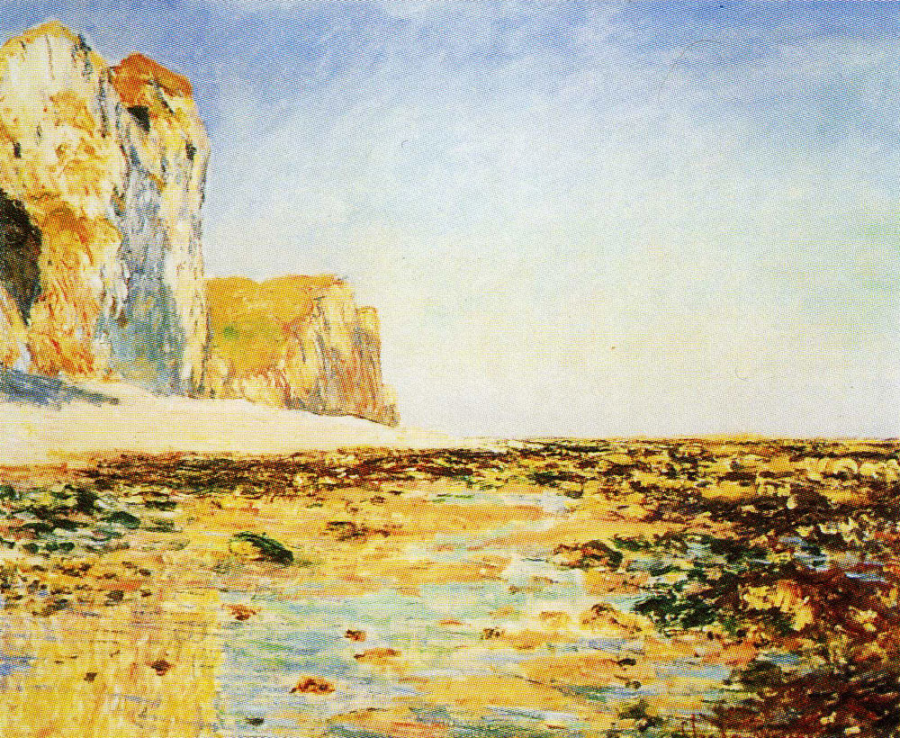 Claude Monet - Beach and Cliffs at Pourville, Morning Effect